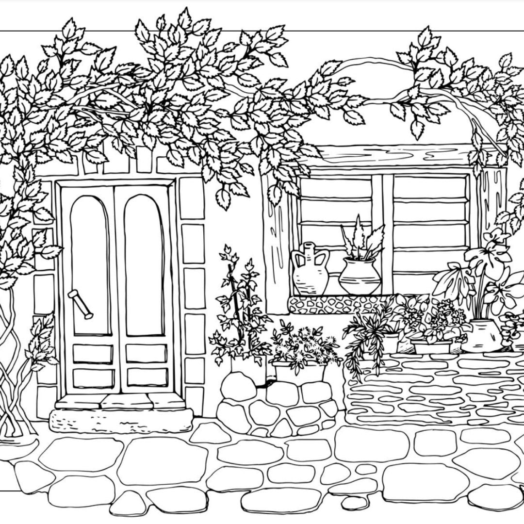 garden coloring page