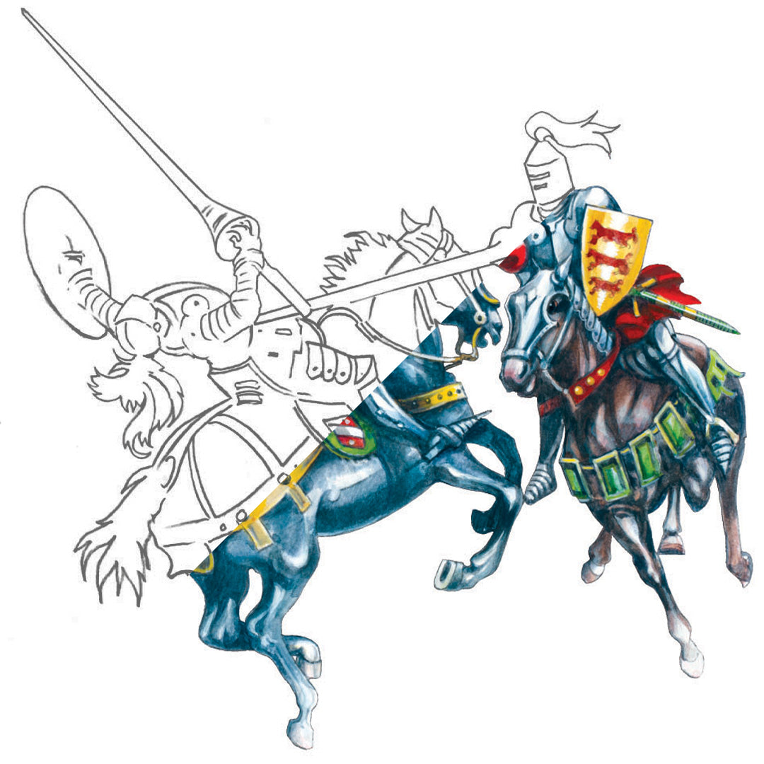 Jousting Knights | 24 Piece Watercolor Brush Pen Set