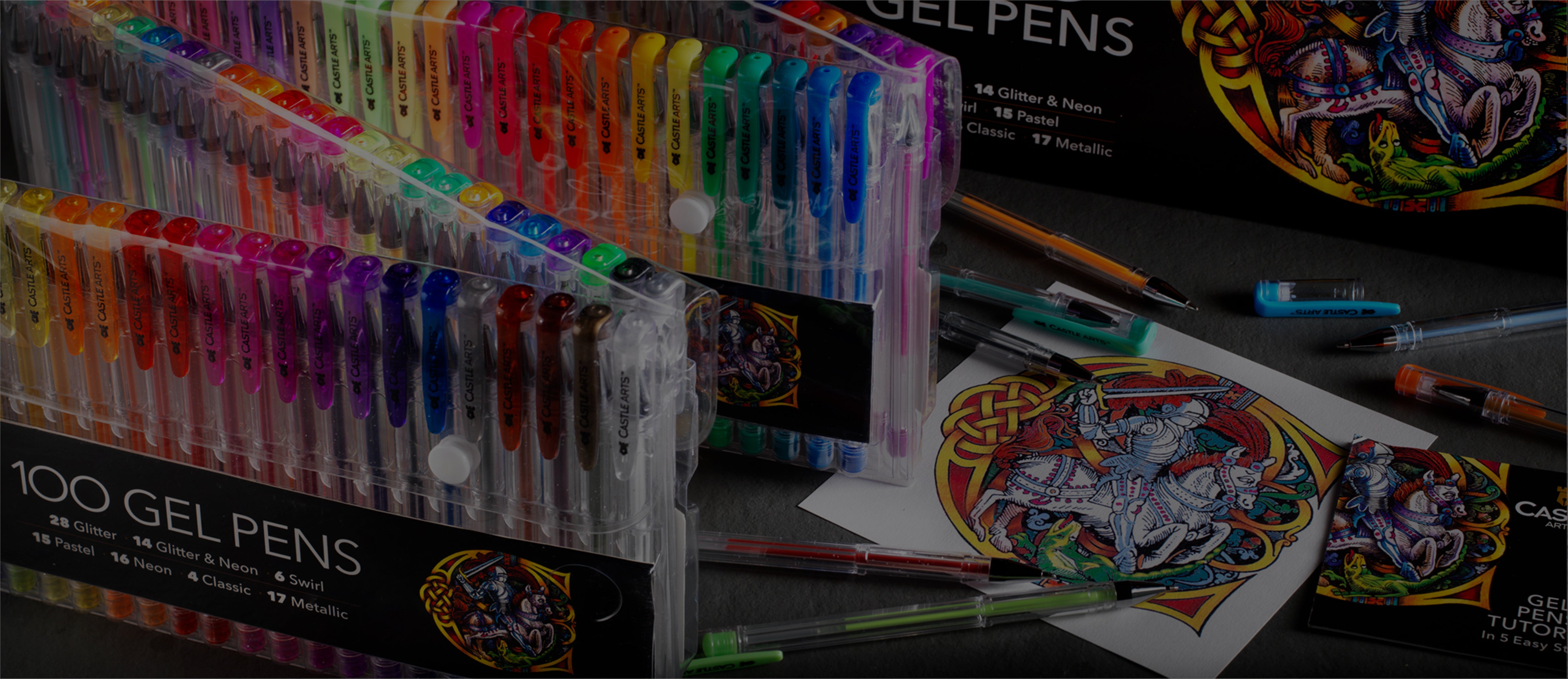 Colored Pens: Gel Pens, Brush Tip Pens –