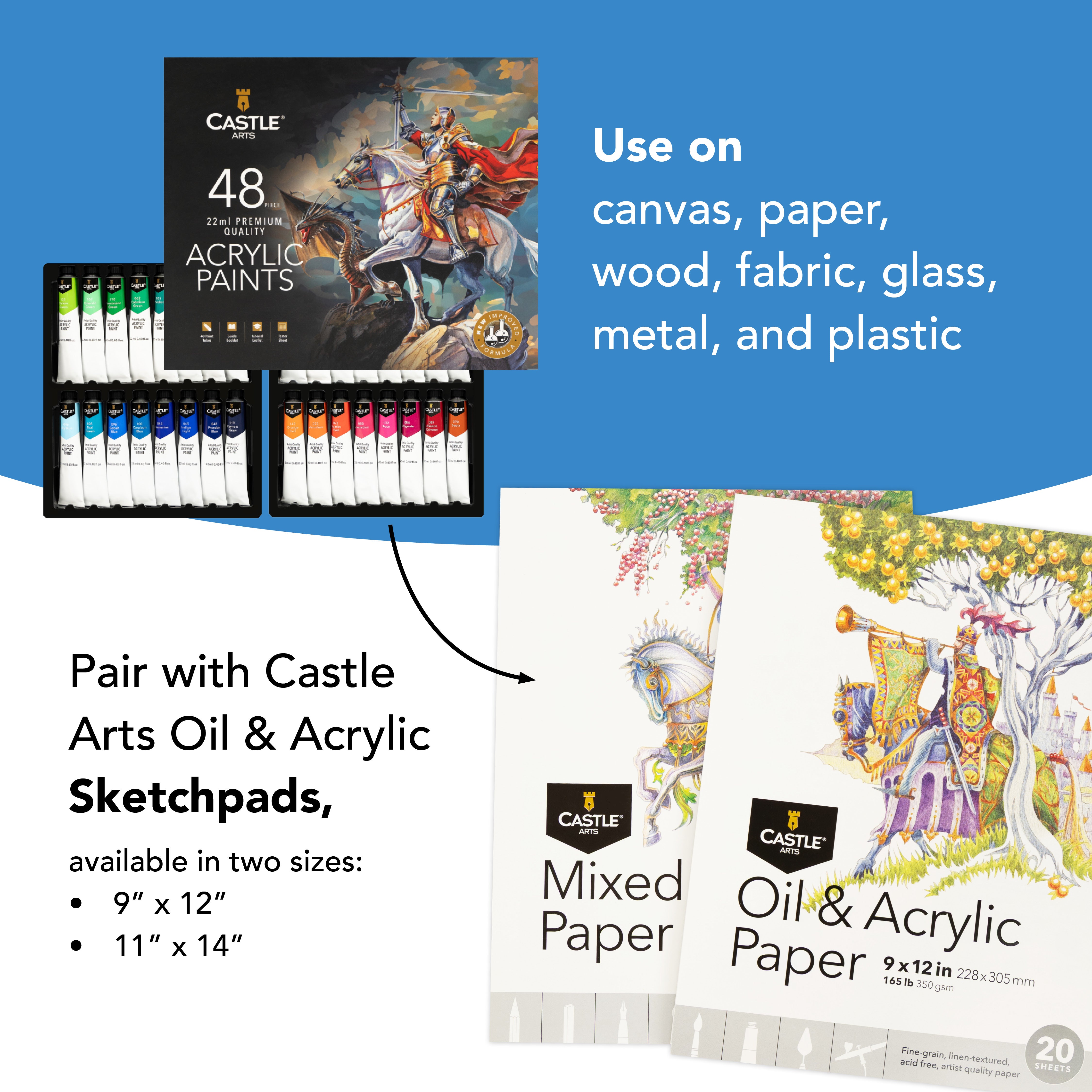 48 Piece Acrylic Paint Set