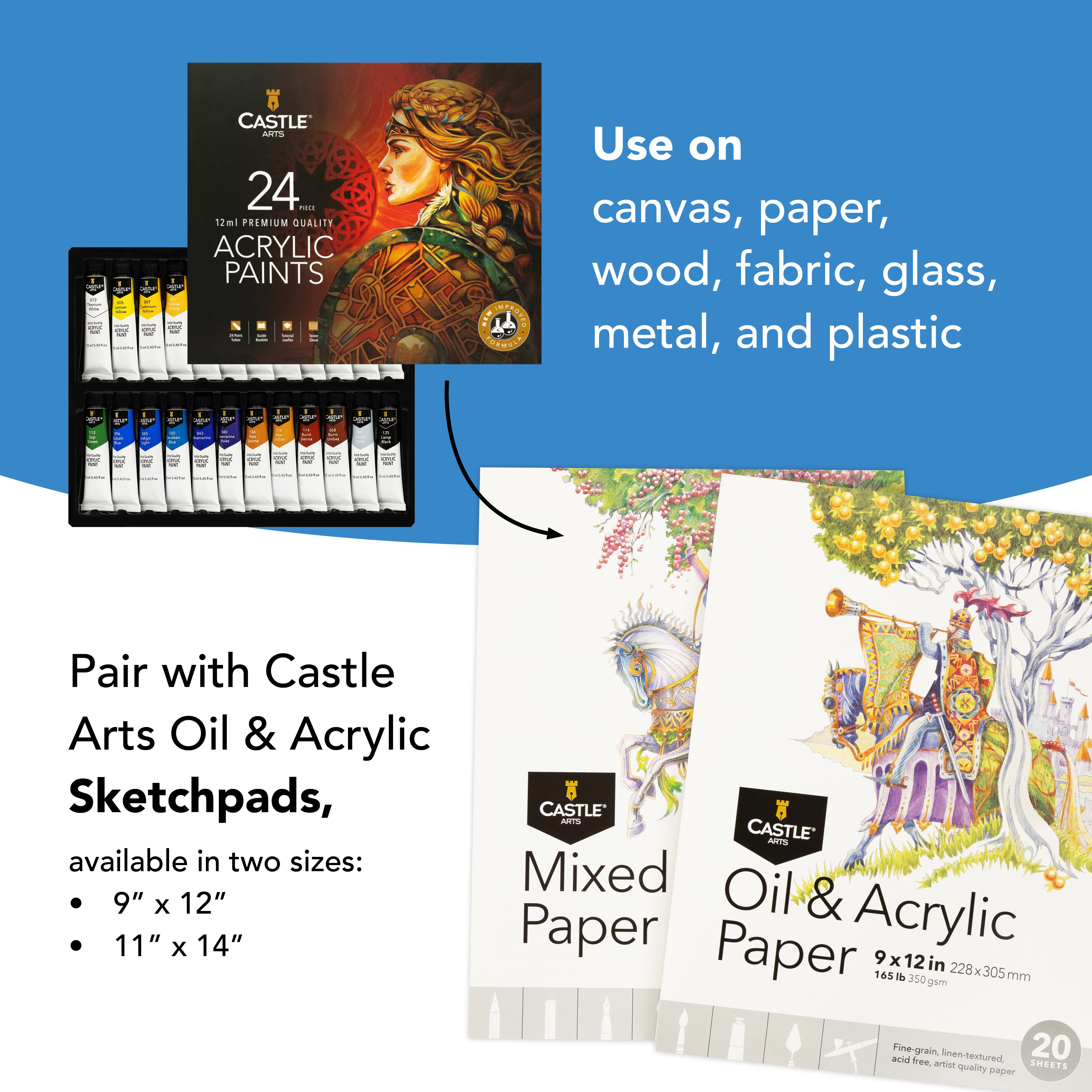 24 Piece Acrylic Paint Set