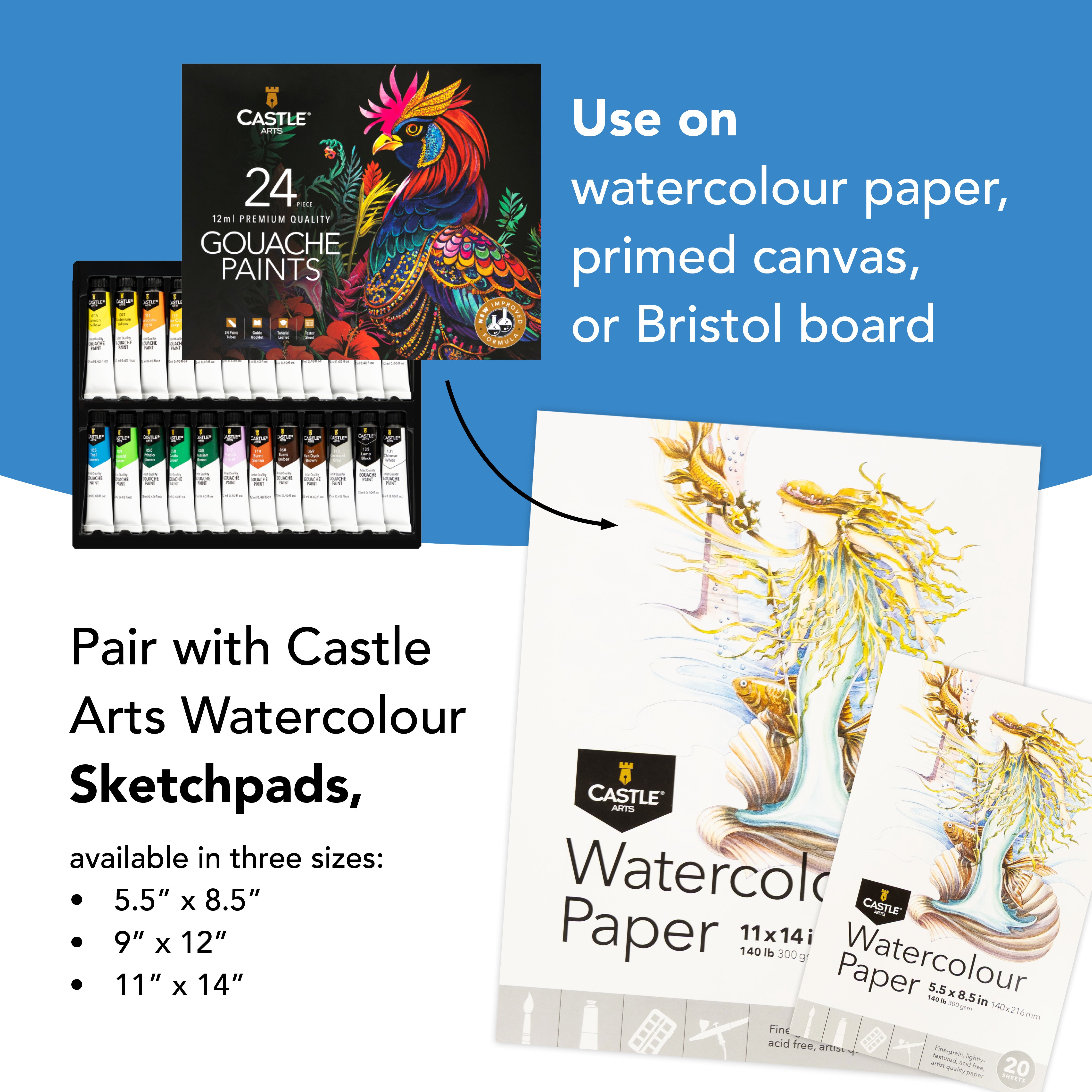 24 Piece Gouache Paint Set