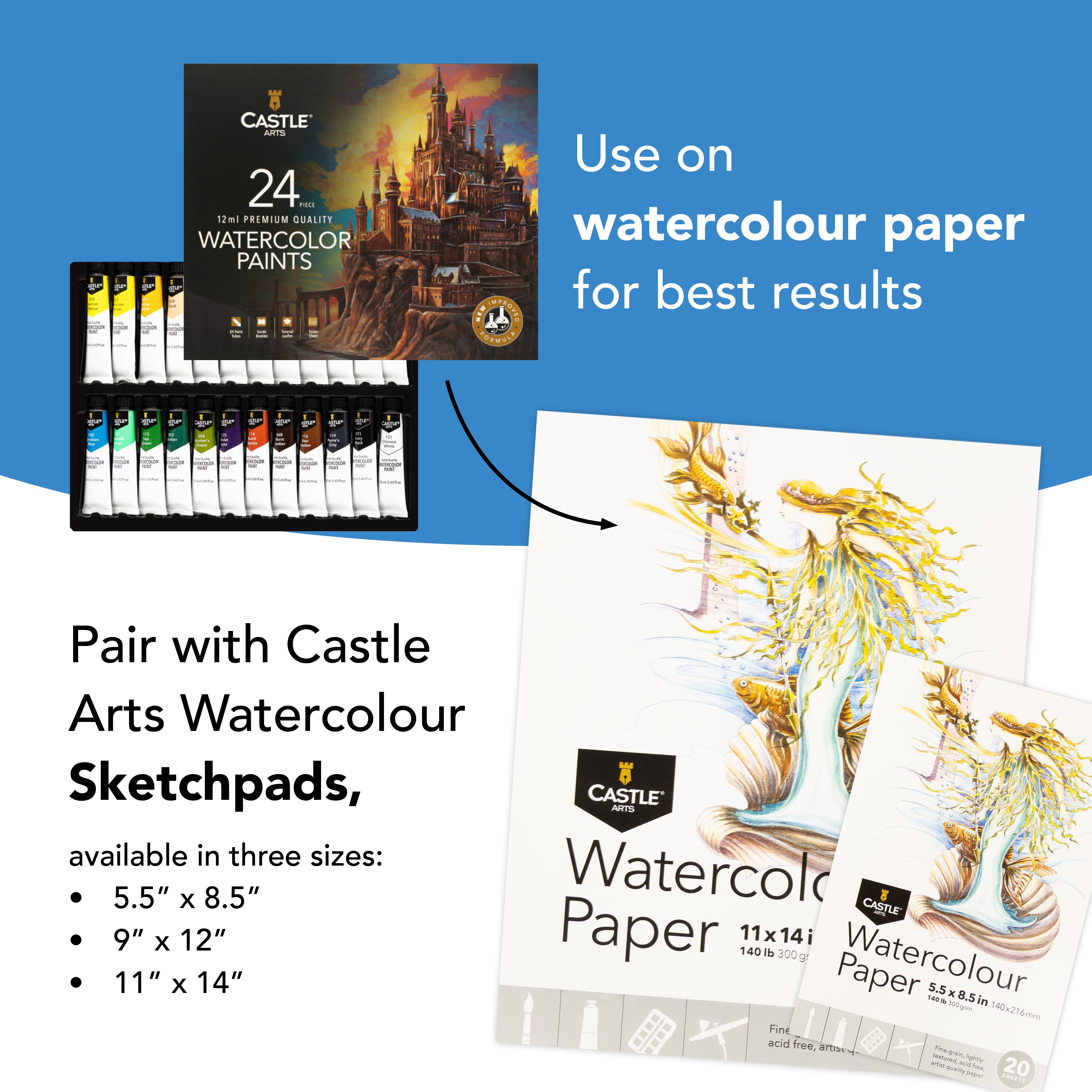24 Piece Watercolor Paint Set