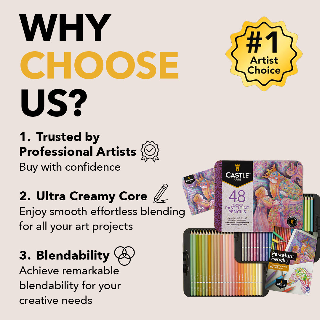 48-częściowy zestaw kredek w kolorze pastelowym w ekspozycyjnej puszce