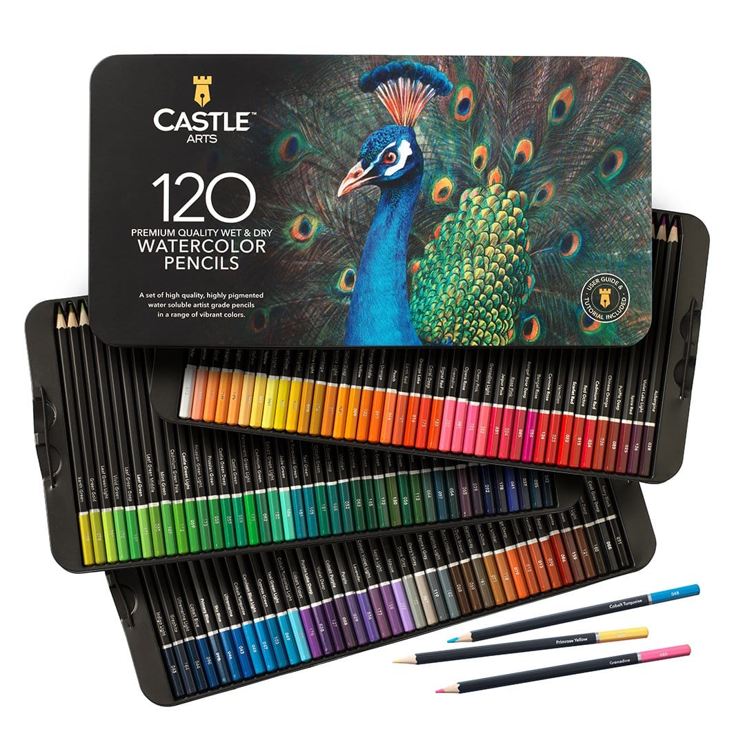 Crayon à aquarelle de 120 pièces ensemble dans l'écran
