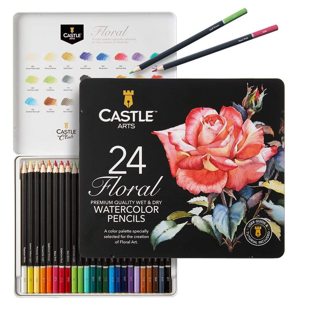Castle Art Supplies 72 Colored Pencils Zip-Up Set for Adults Kids Artists, for