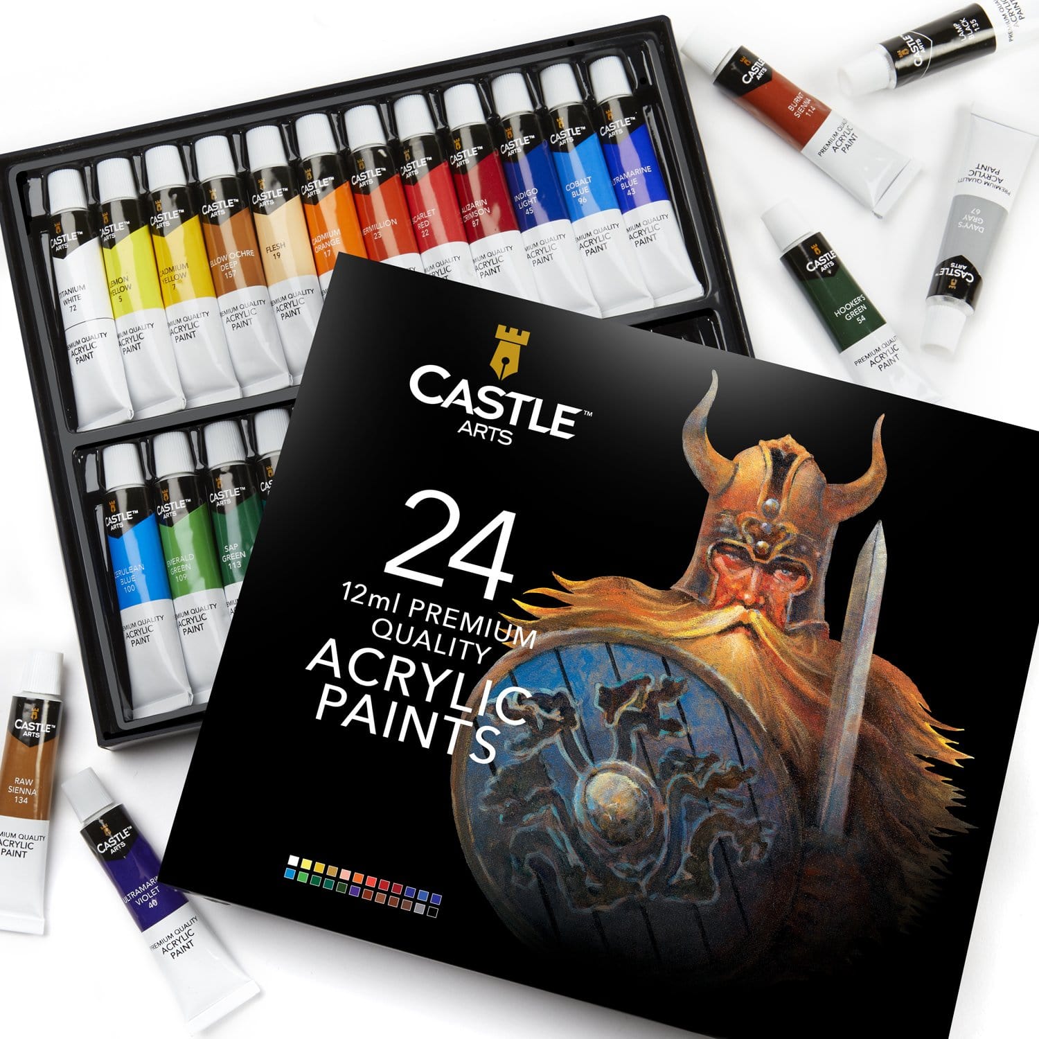 Castle Arts 12 Piece Big Tube Acrylic Paint Set – Castle Arts USA