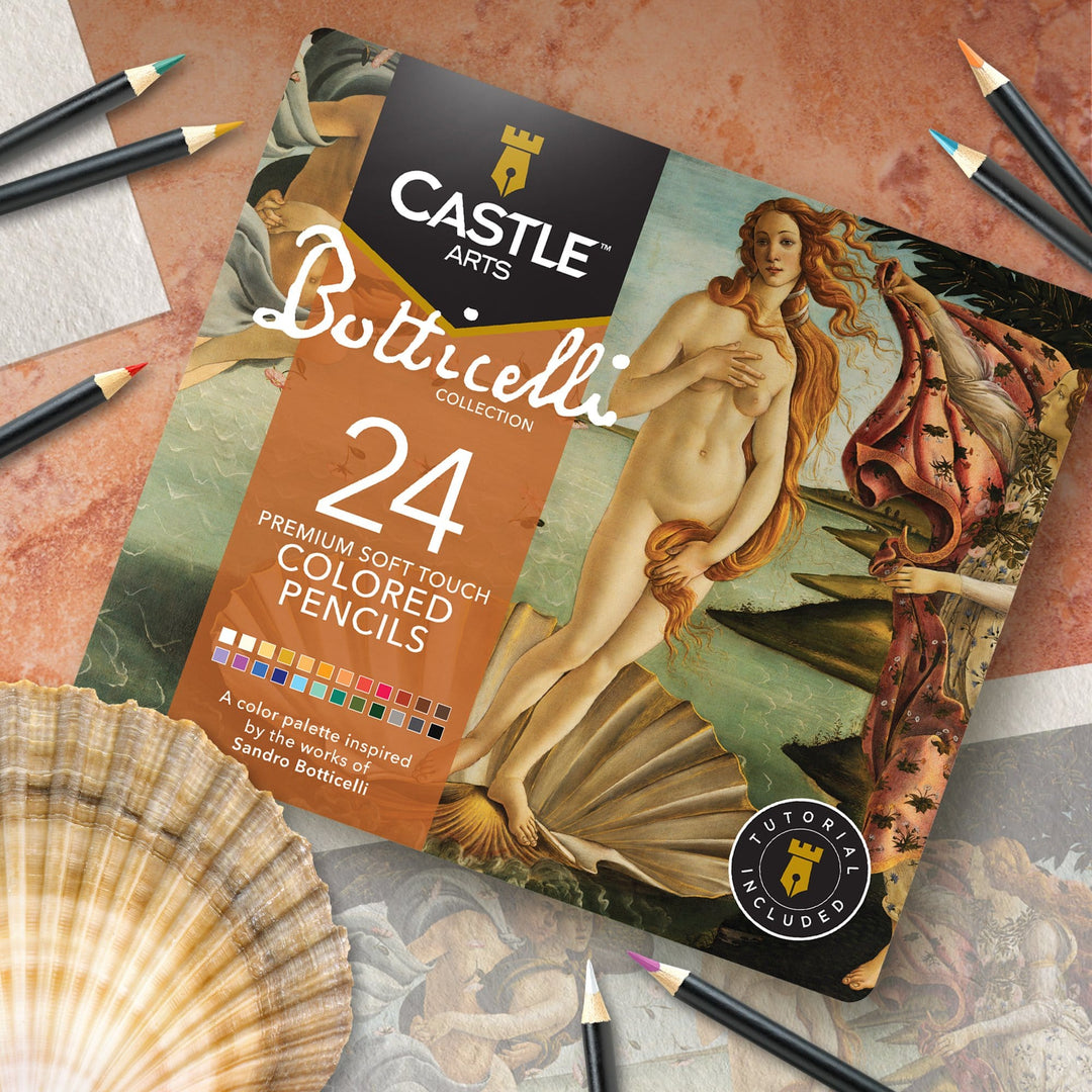 24 Piece Botticelli Colored Pencil Set in Display Tin