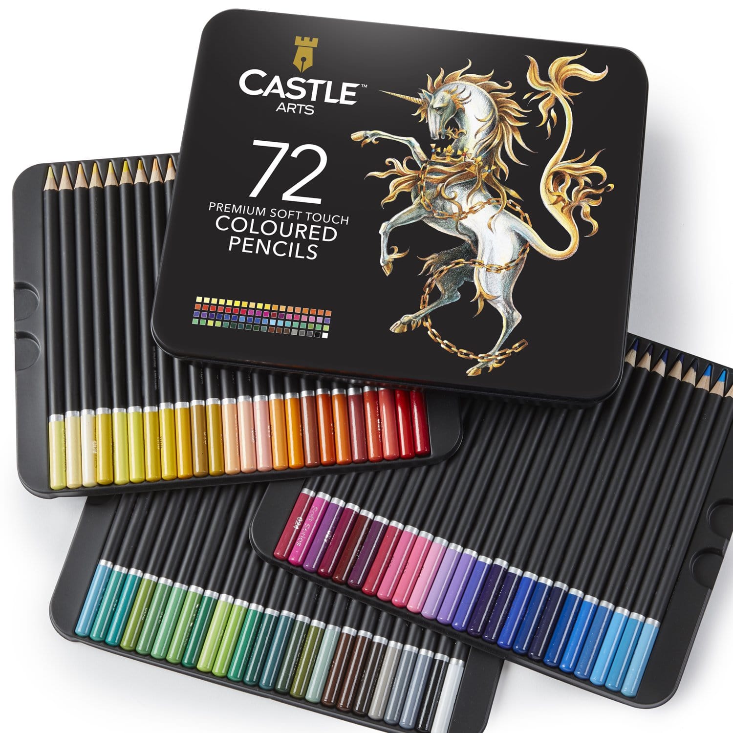72 Piece Colored Pencil Set in Display Tin