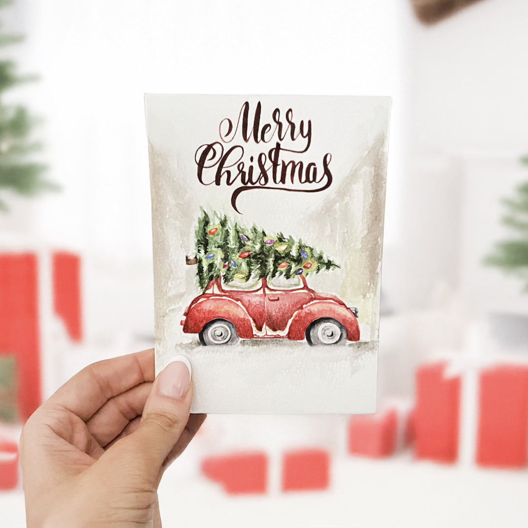 DIY Watercolor Christmas Cards: Two Festive Designs to Create at Home