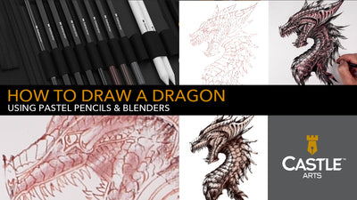 How to Draw a Dragon Using Pastel Pencils & Blender
