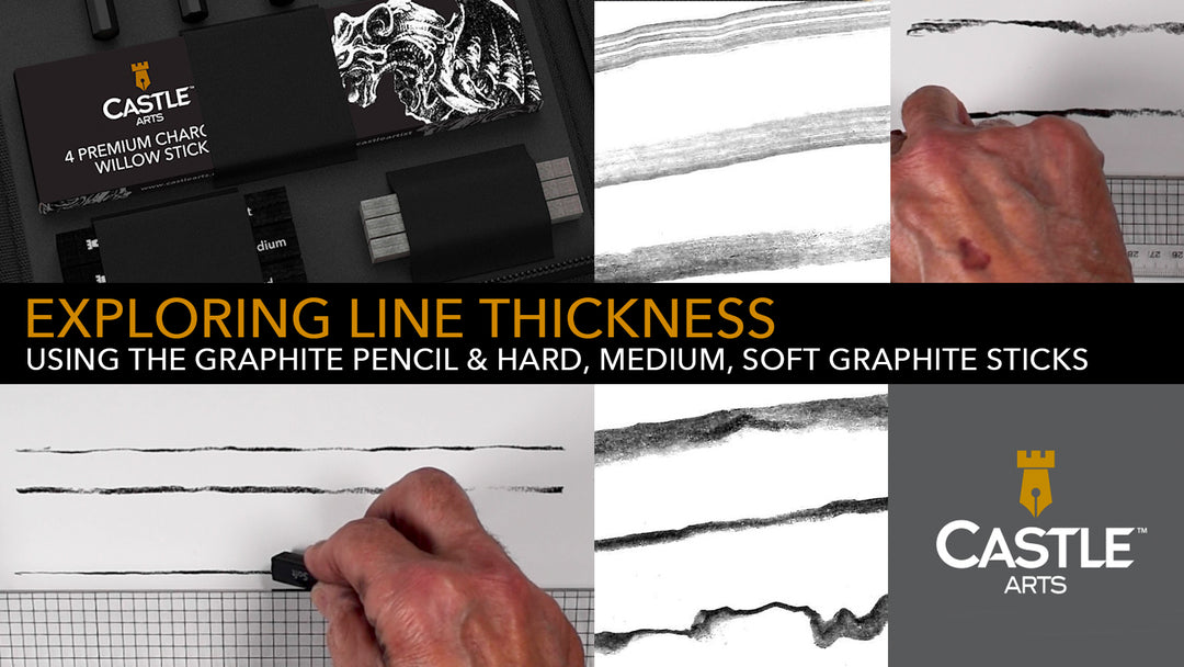 How to Draw Thick & Thin Lines with Graphite Pencils & Sticks