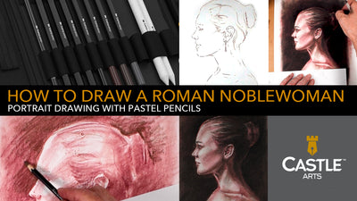 How to Draw a Roman Noblewoman Portrait with Pastel Pencils