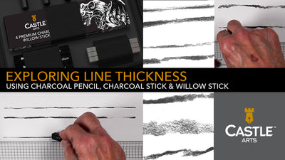 How to Draw Thick & Thin Lines with Charcoal Pencils & Sticks