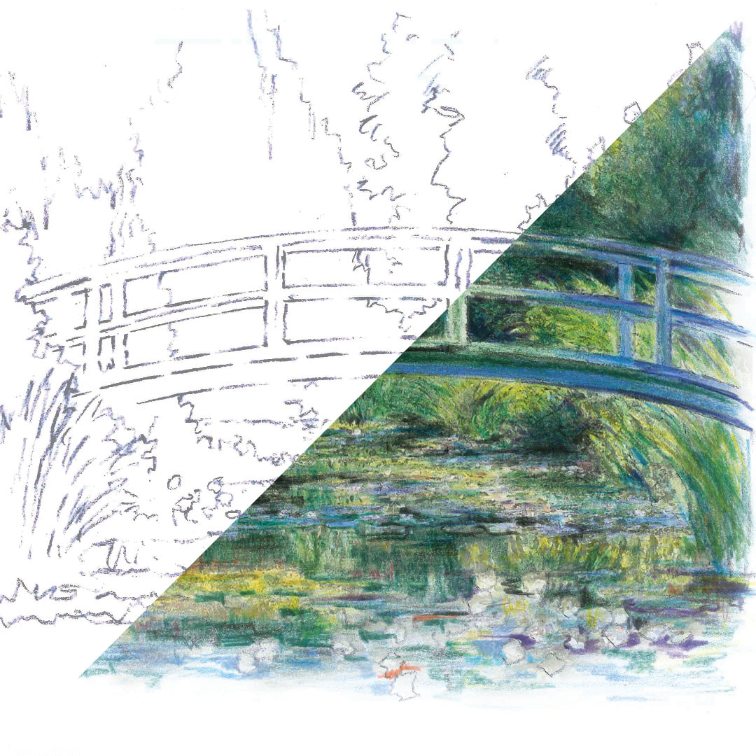 Monet Pond Bridge | 24 Piece Monet Colored Pencil Set