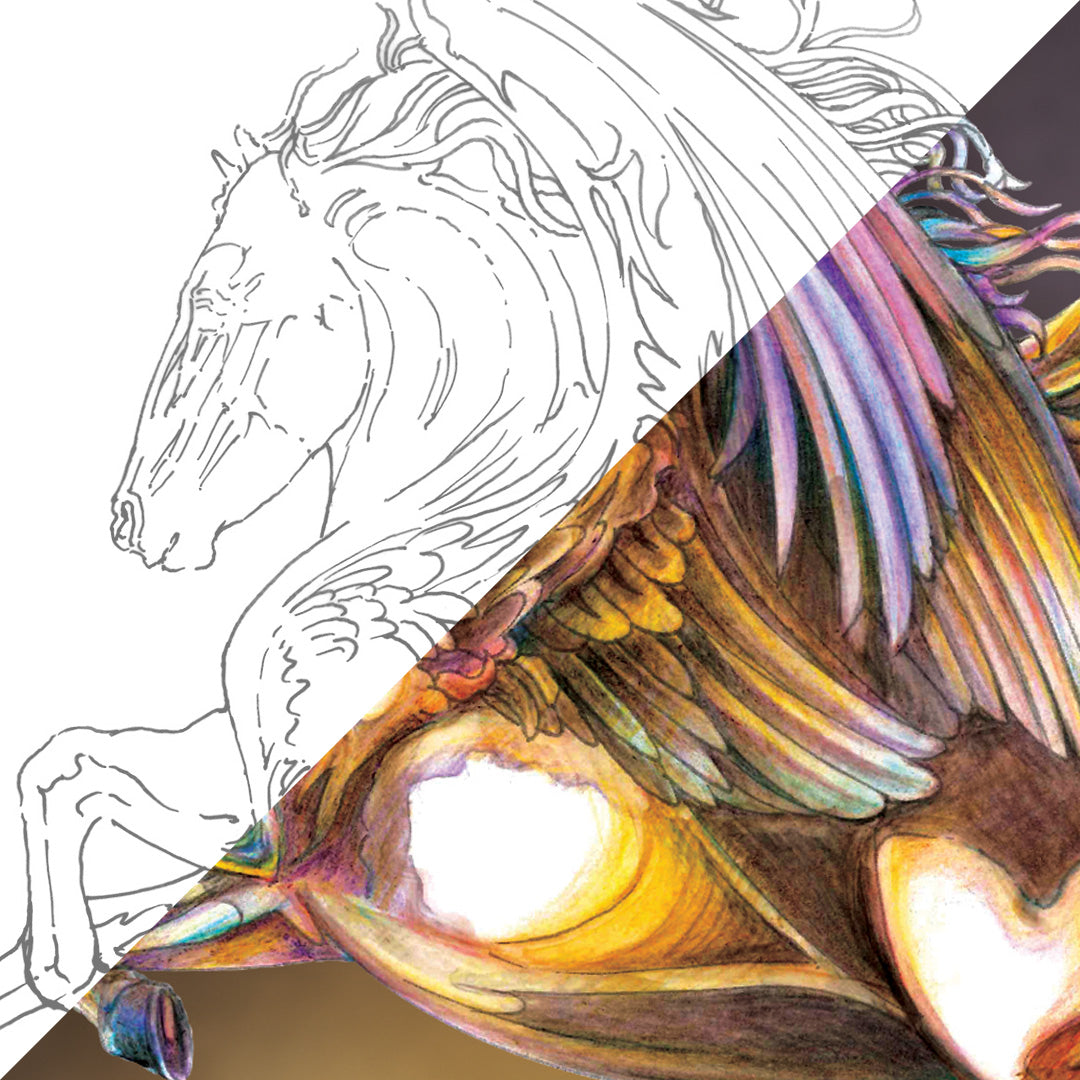 Pegasus | 120 Piece Watercolor Pencil Set in Zip Up Case