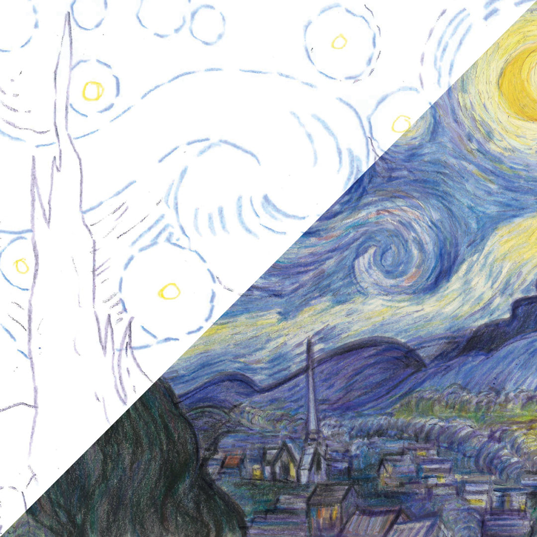 Starry Night | 24 Piece Van Gogh Colored Pencil Set