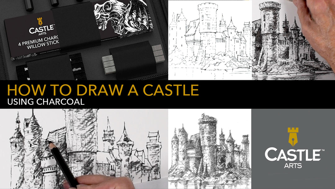 How to Draw a Castle Using Charcoal Sticks & Willow