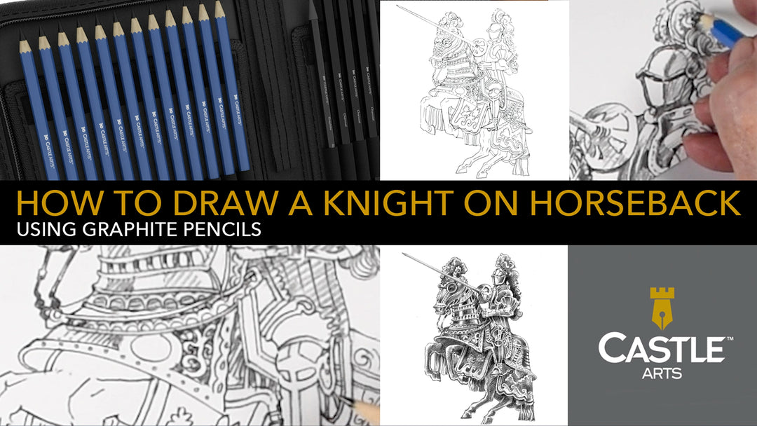 How to Draw a Knight on Horseback Using Graphite Pencils & Blenders