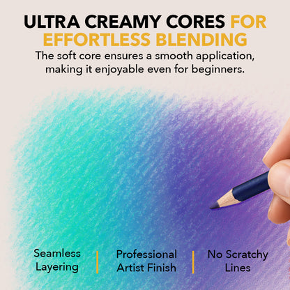 120-częściowy <tc>Castle Gold</tc> zestaw kolorowych ołówków w zamykanym etui