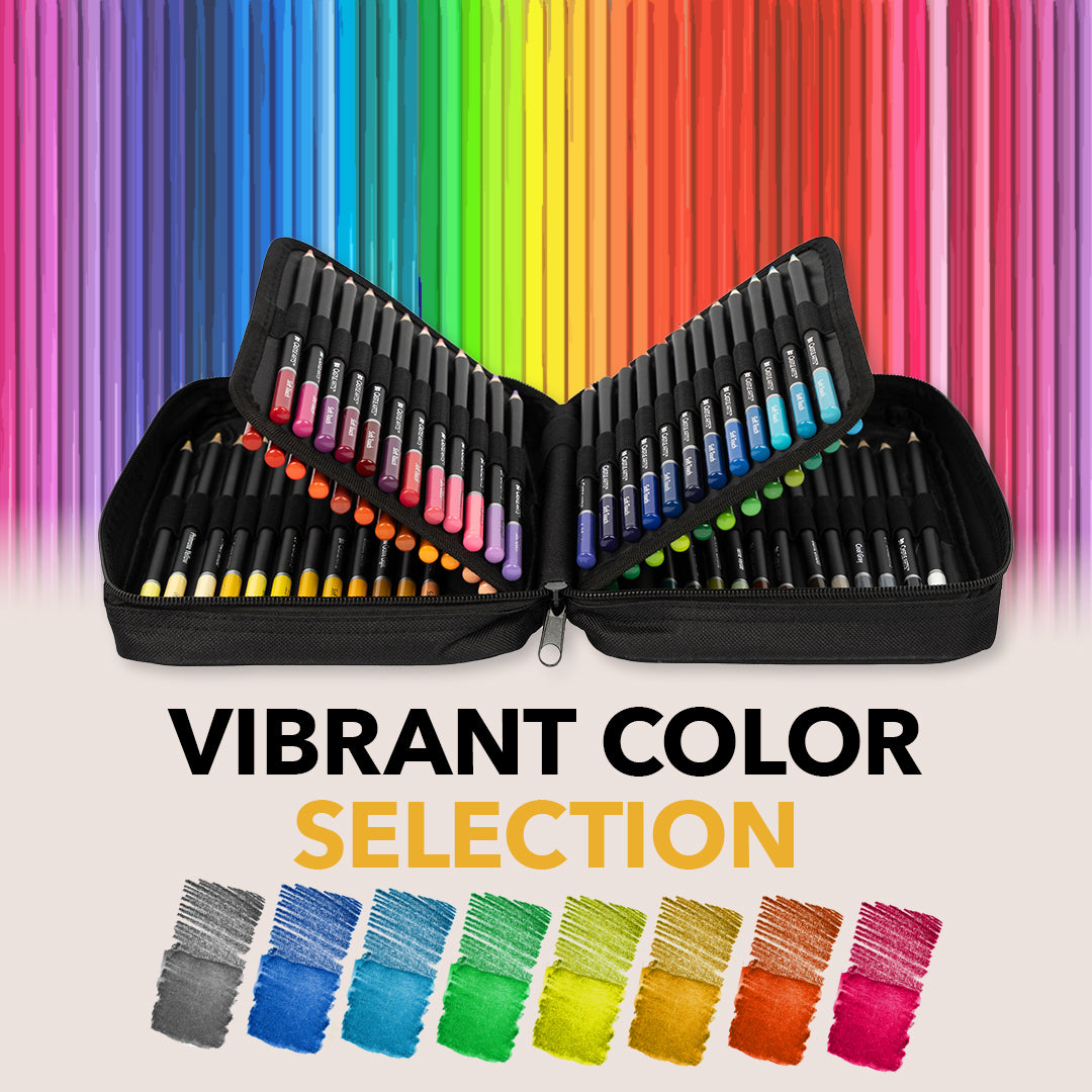 120 Piece Watercolor Pencil Set in Zip Up Case