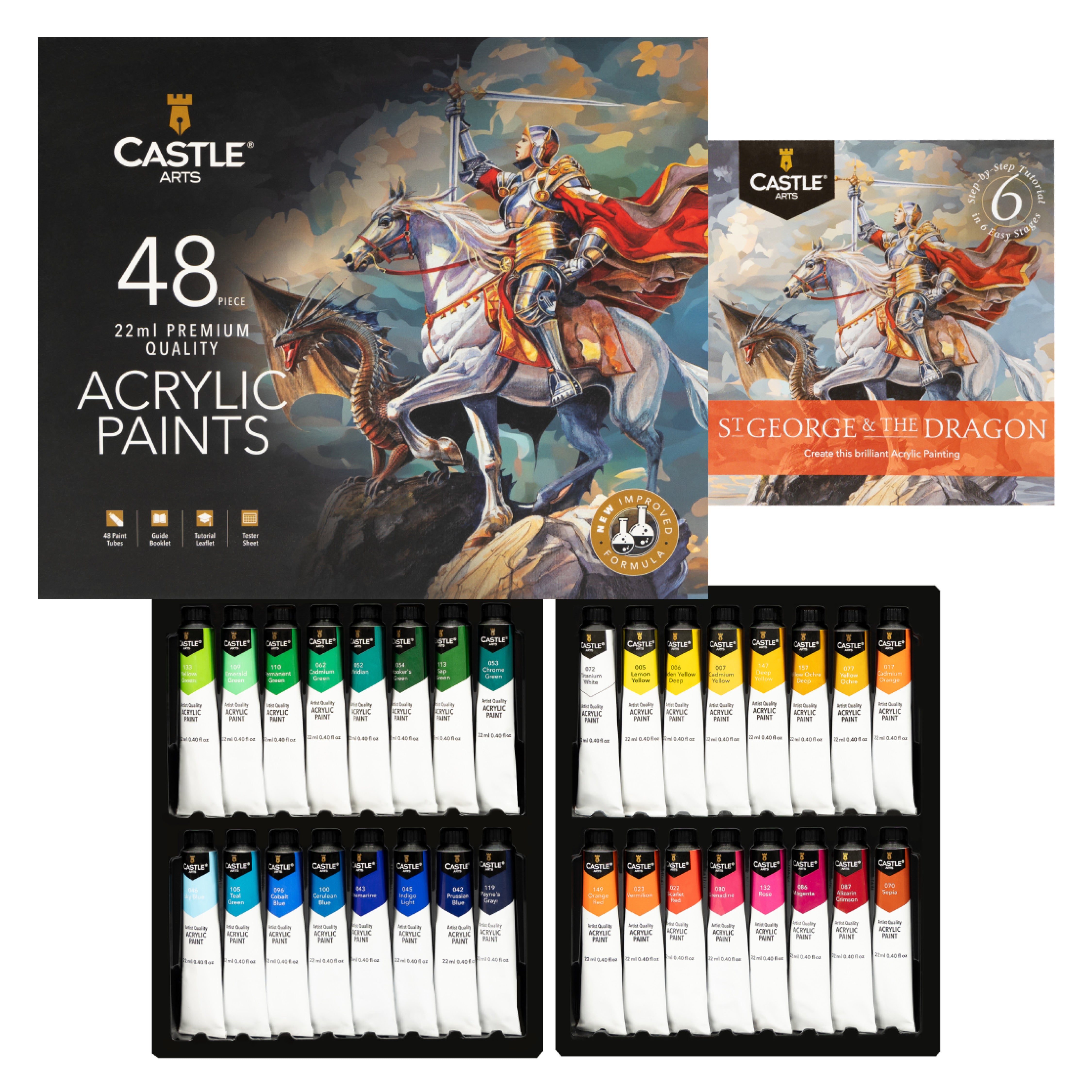 48 Piece Acrylic Paint Set