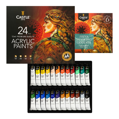24 Piece Acrylic Paint Set