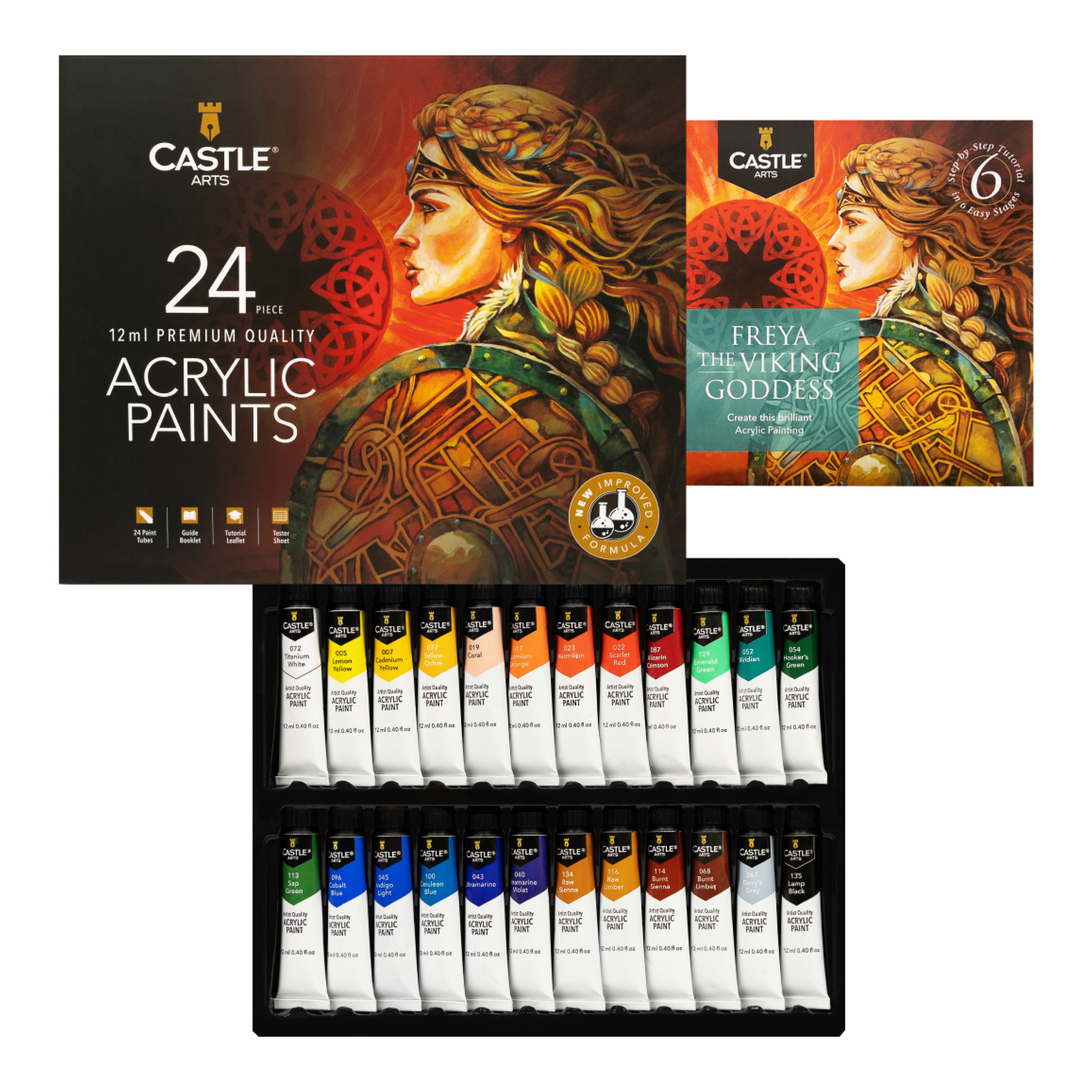 24 Piece Acrylic Paint Set