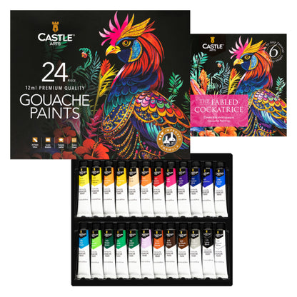 24 Piece Gouache Paint Set