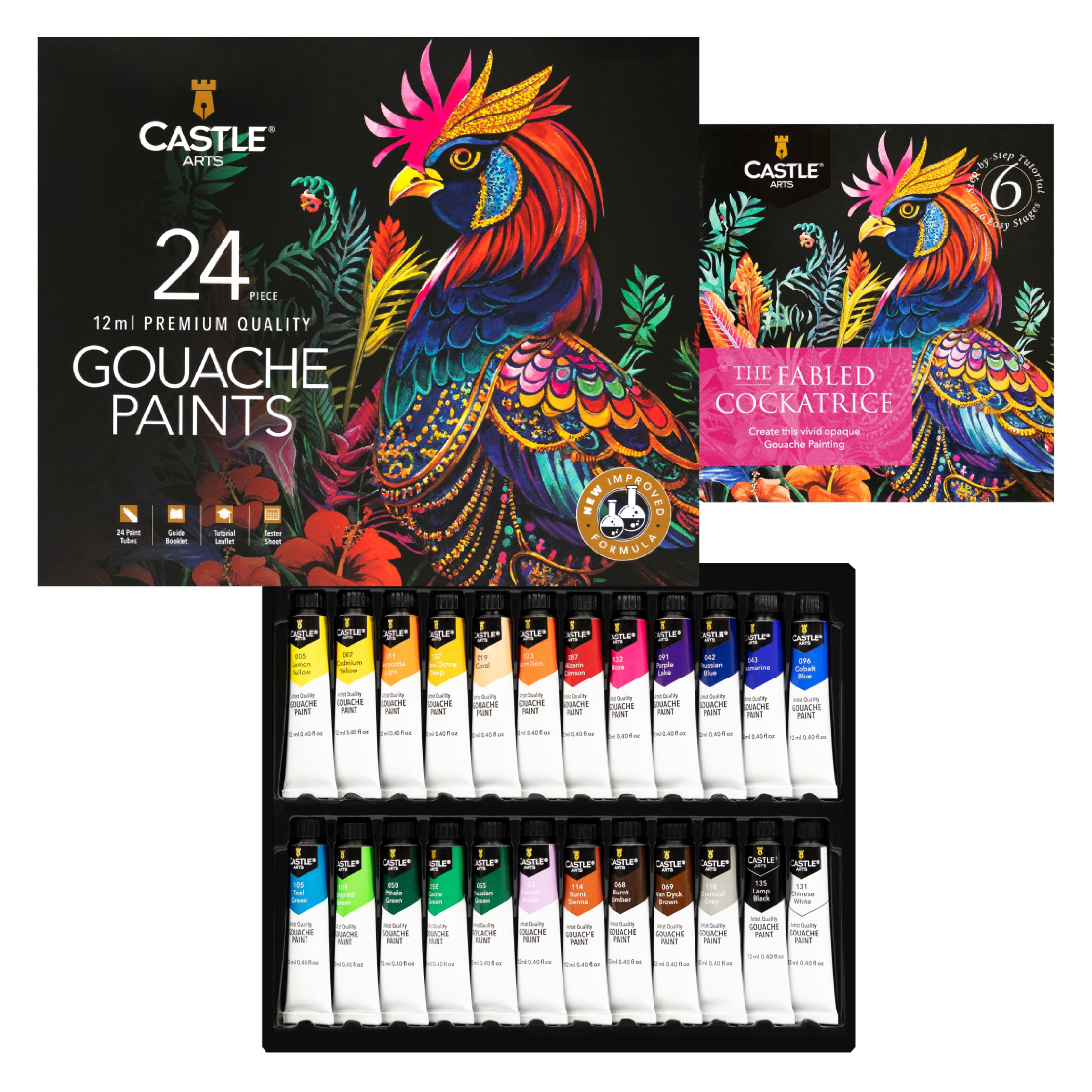 24 Piece Gouache Paint Set