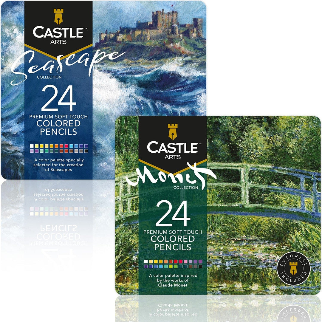 Castle Art 72 Soft Touch Colored Pencils DIY Color Swatch Book Style 1 