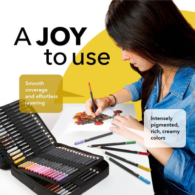 170 Piece Colored & Metallic Pencils in Zip Cases Artist Bundle