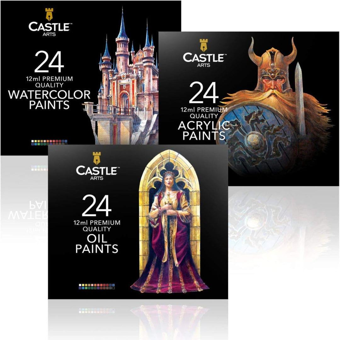 Castle Art Supplies Watercolors Paint Set - 24 Vibrant Colors in Tubes