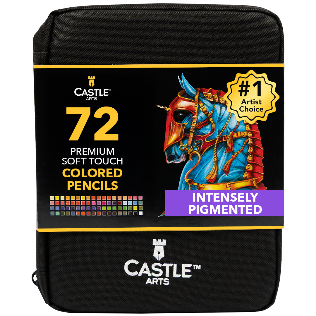 72 Piece Watercolor Pencil Set in Zip-Up Case