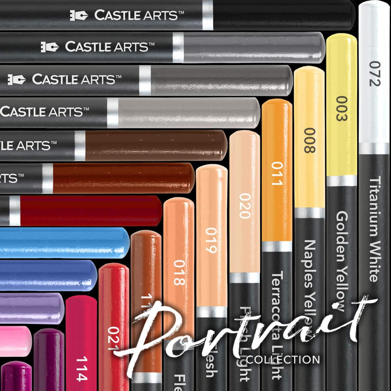 48 Piece Portrait & Seascape Colored Pencils Palette Bundle