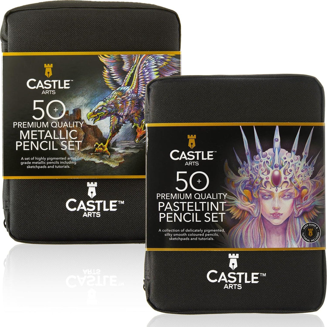 Castle Arts 48 Piece Pasteltint Colored Pencil Set in Display Tin