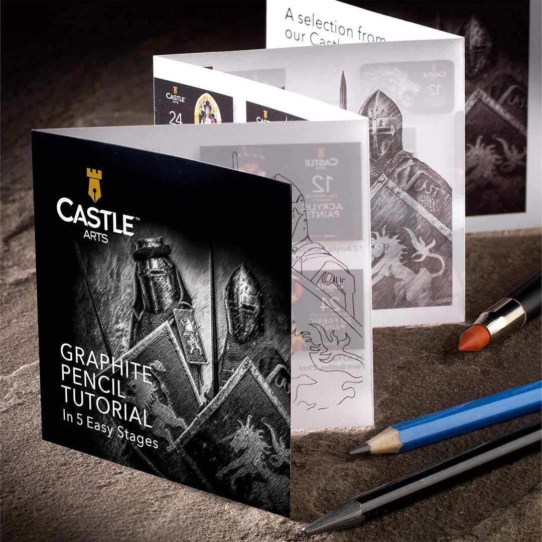  Castle Art Supplies 120 Colored Pencils + Sketchbooks Bundle, Premium Adult Coloring Pencils with Convenient Zip Case Plus Drawing Paper