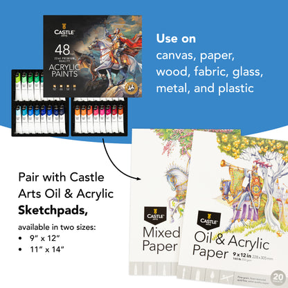 48 Piece Acrylic Paint Set