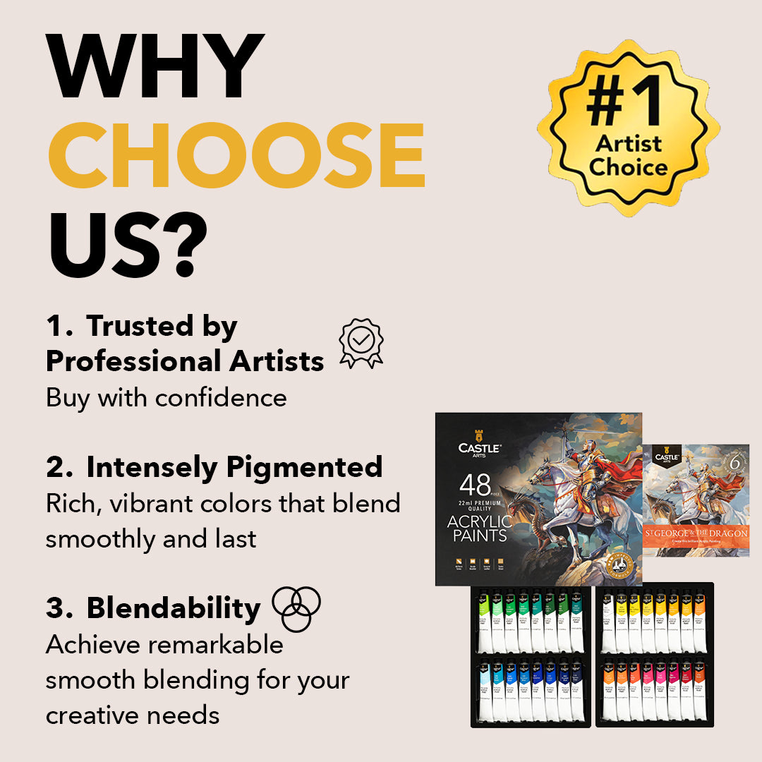 48 Piece Acrylic Paint Set