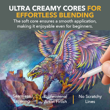 50-częściowy zestaw metalicznych kredek w zapinanym na zamek etui