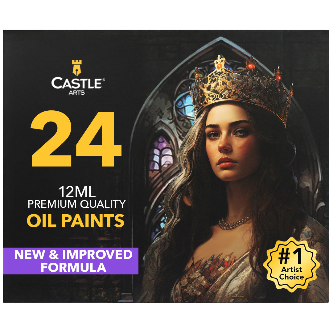 Juego de pintura al óleo de 24 piezas