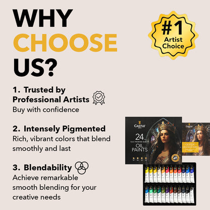 Juego de pintura al óleo de 24 piezas