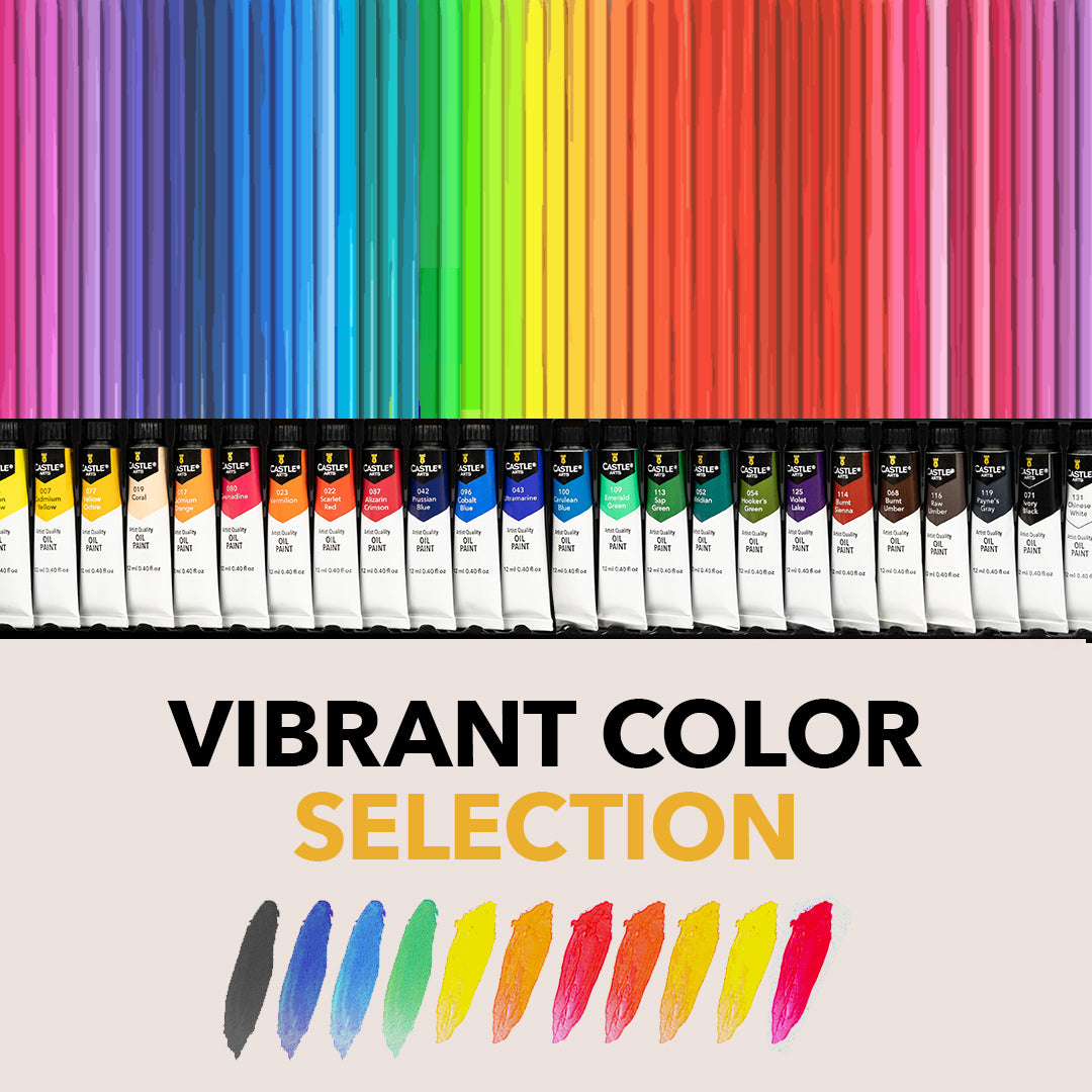 Juego de pintura al óleo de 24 piezas