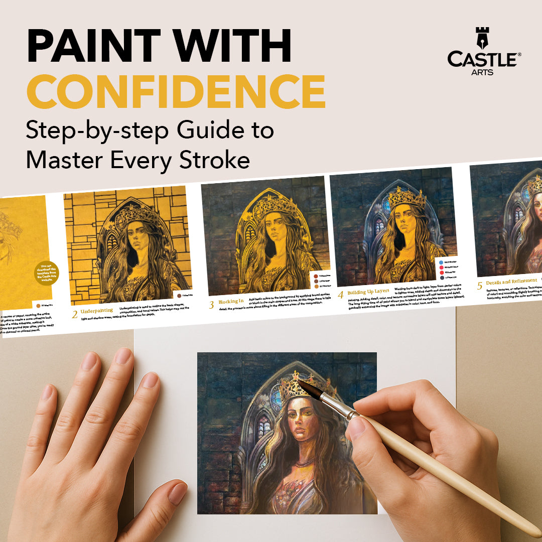 Juego de pintura al óleo de 24 piezas