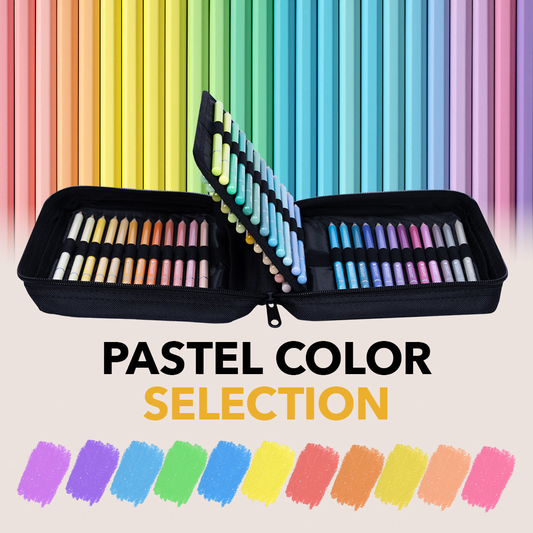Favorite PANDA＆PENGUIN PASTELカラー2点セット Pastel Hues Colored Pencils - Set of 12 - OOLY