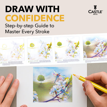 Set di matite colorate a molla da 72 pezzi in espositore di latta