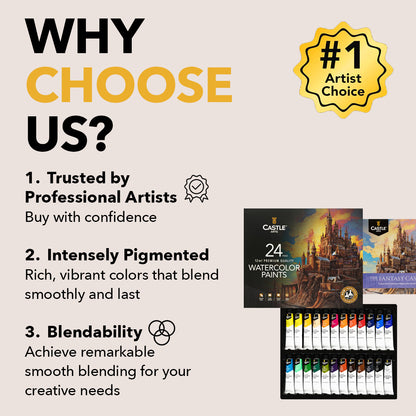 Juego de pintura de acuarela de 24 piezas