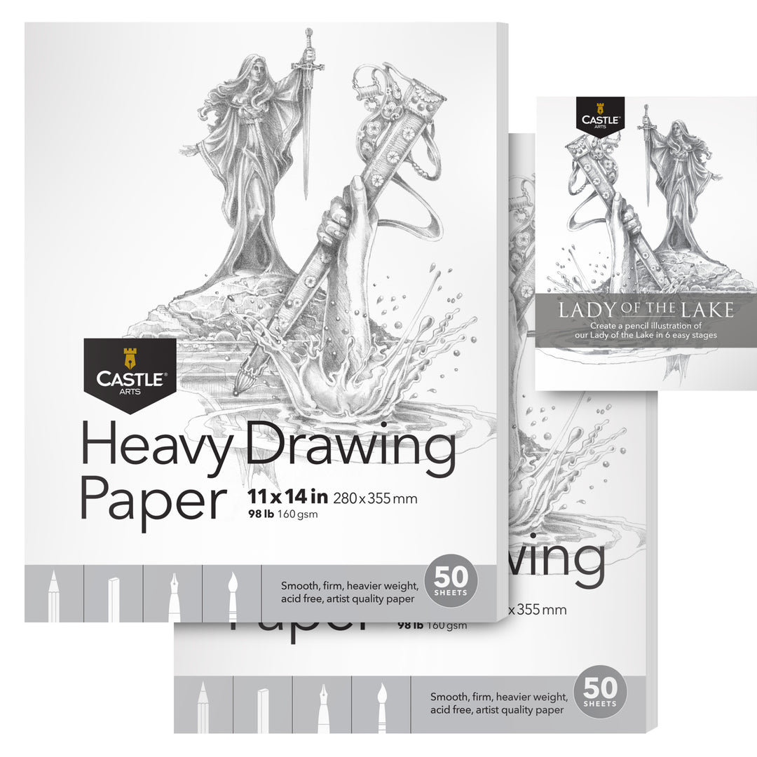 100 Sheets Heavy Drawing Sketchpads 11" x 14"