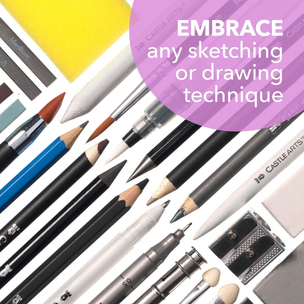 Drawing Pencils Set [40-piece kit] JOLLITYJOY Art Supplies, Graphite  Sketch Pen