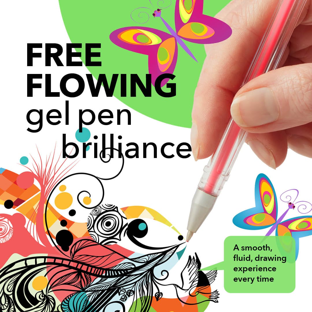 Castle Art Supplies 100 Gel Pens for Adult Coloring Set | Drawing, Scrapbooks, J